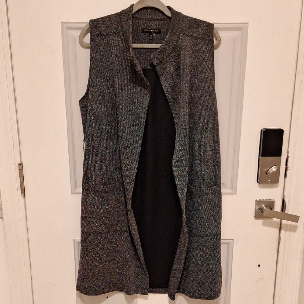 Banana Republic Gray Sleeveless Cardigan